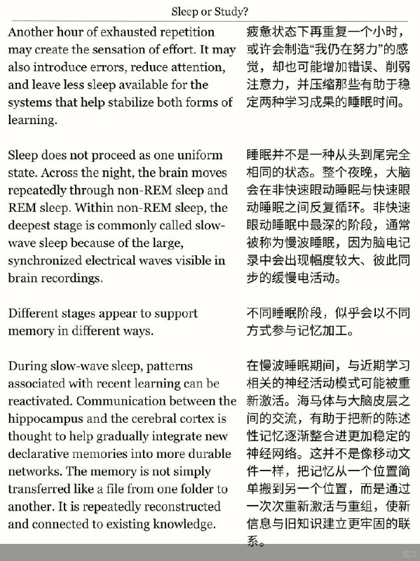 精选外刊 睡个好觉，还是熬夜学习？精选外刊 睡个好觉，还是熬夜学习？