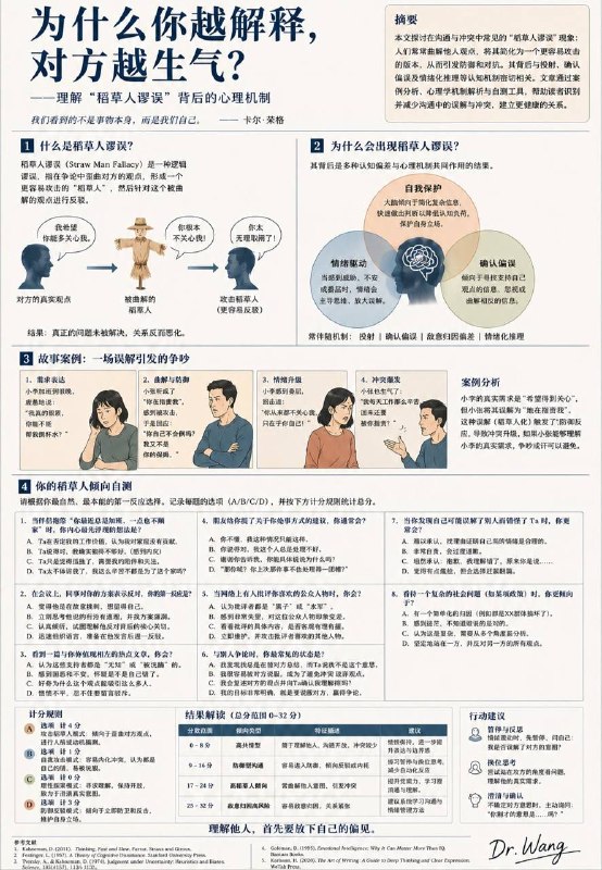 很多关系的破裂，不是因为“意见不同”，而是因为“脑补太多”……成年人的很多争吵，其实都不是在回应对方真正说的话，而是在回应“我以为你在攻击我