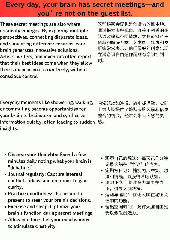 外刊精选 你的大脑每天都在偷偷开会，而你不被允许参加外刊精选 你的大脑每天都在偷偷开会，而你不被允许参加