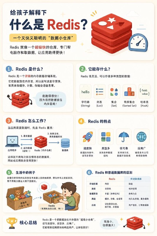 给孩子解释下什么是Redis？#给孩子解释下 #编程小知识