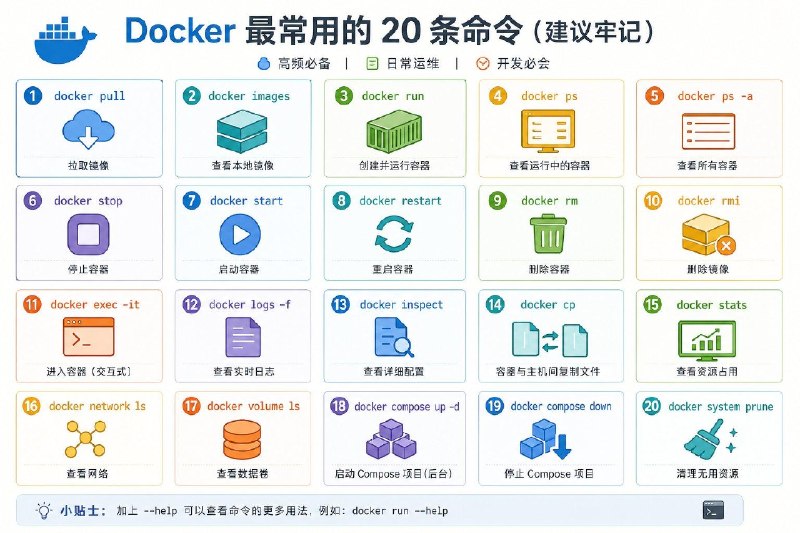 Docker常见命令大盘点#编程小知识  #互联网小知识
