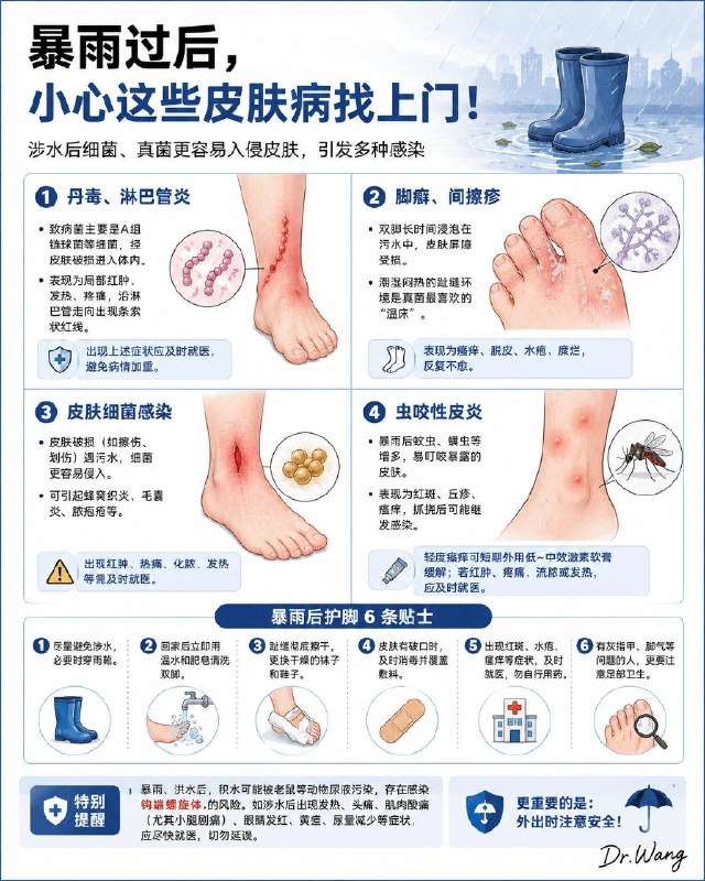 暴雨停了，危险还没结束！医生提醒：真正需要警惕的是这几天……每次大范围暴雨过后，真正的考验往往才刚刚开始