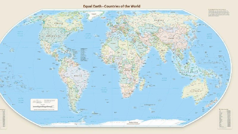 新平等地球地图刚刚发布
