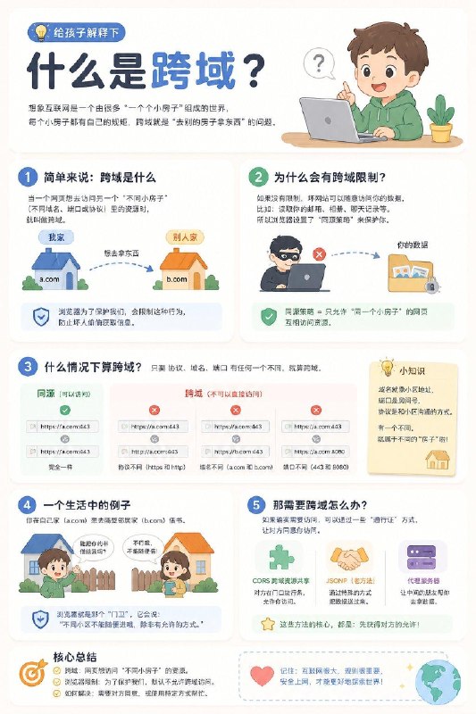 给孩子解释下什么是跨域？#给孩子解释下  #计算机网络小知识  #互联网小知识