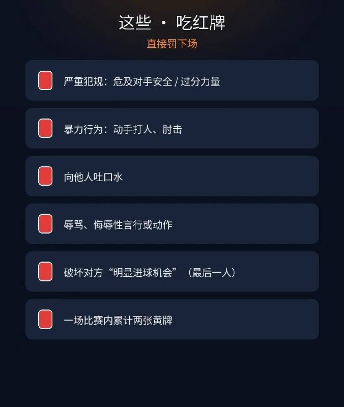 黄牌红牌到底怎么判？"这球咋没红？""那个为啥就黄牌？"看球必懂的黄红牌👇 【一句话】黄牌=警告（攒 2 张走人）；红牌=直接走人（少一人还停赛）