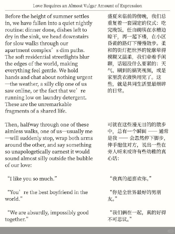 精选外刊：爱需要大量的庸俗的表达精选外刊：爱需要大量的庸俗的表达